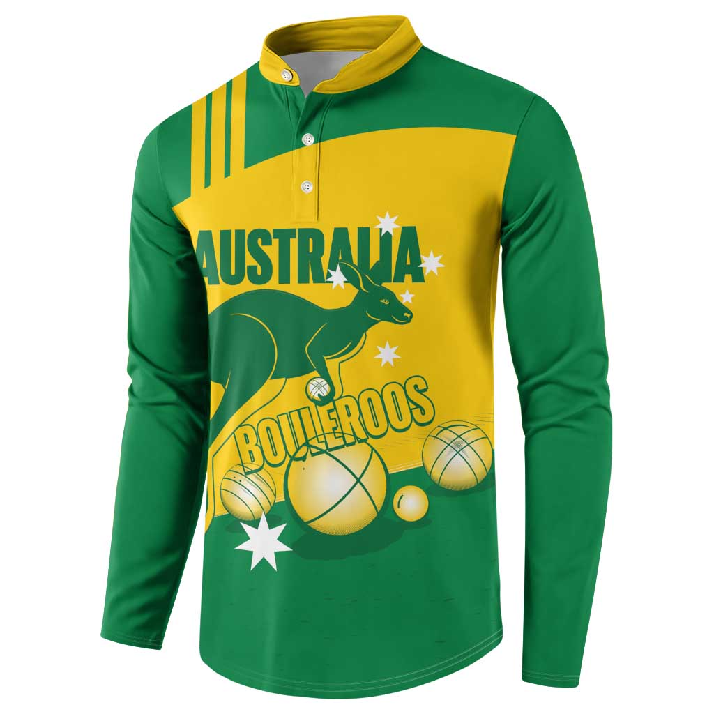 Custom Australia Petanque Button Sweatshirt Aussie Kangaroo Bouleroos National Color