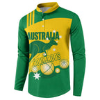 Custom Australia Petanque Button Sweatshirt Aussie Kangaroo Bouleroos National Color