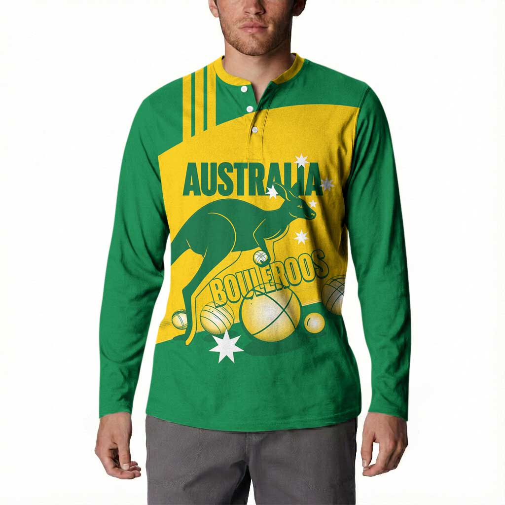 Custom Australia Petanque Button Sweatshirt Aussie Kangaroo Bouleroos National Color