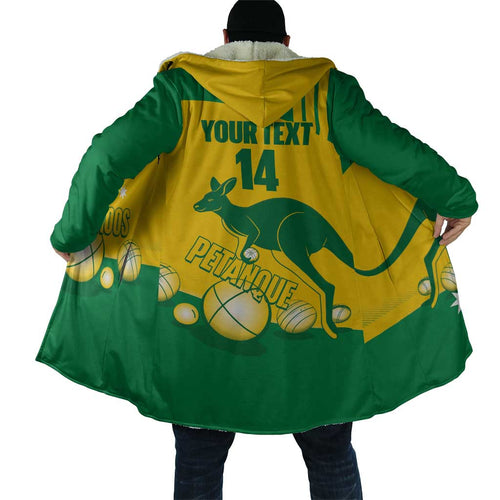Custom Australia Petanque Cloak Aussie Kangaroo Bouleroos National Color
