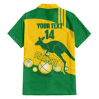 Custom Australia Petanque Hawaiian Shirt Aussie Kangaroo Bouleroos National Color