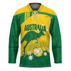 Custom Australia Petanque Hockey Jersey Aussie Kangaroo Bouleroos National Color