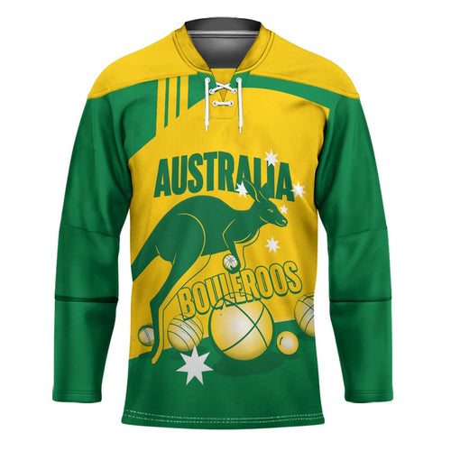 Custom Australia Petanque Hockey Jersey Aussie Kangaroo Bouleroos National Color