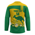 Custom Australia Petanque Hockey Jersey Aussie Kangaroo Bouleroos National Color