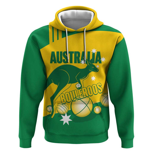 Custom Australia Petanque Hoodie Aussie Kangaroo Bouleroos National Color