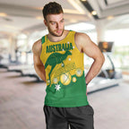 Custom Australia Petanque Men Tank Top Aussie Kangaroo Bouleroos National Color