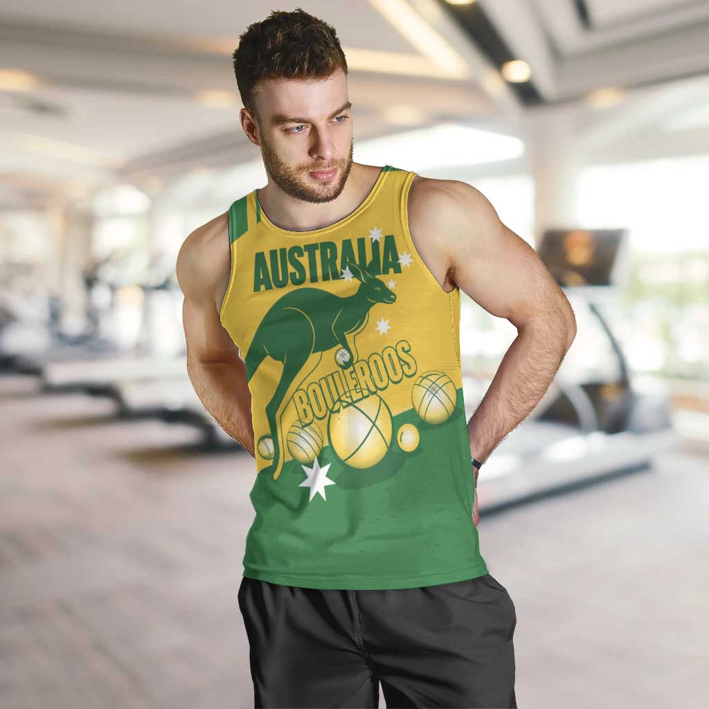Custom Australia Petanque Men Tank Top Aussie Kangaroo Bouleroos National Color