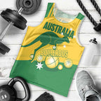 Custom Australia Petanque Men Tank Top Aussie Kangaroo Bouleroos National Color