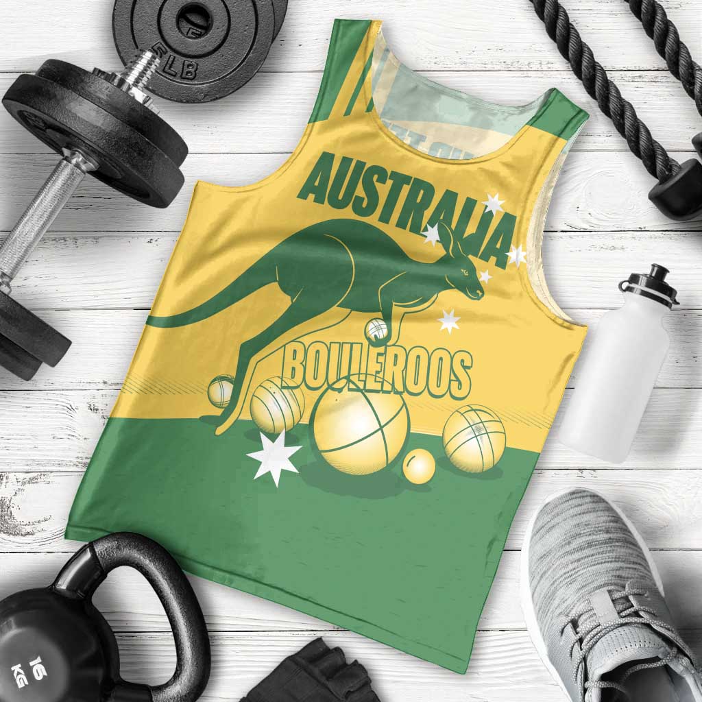 Custom Australia Petanque Men Tank Top Aussie Kangaroo Bouleroos National Color