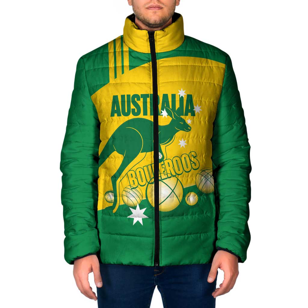 Custom Australia Petanque Padded Jacket Aussie Kangaroo Bouleroos National Color