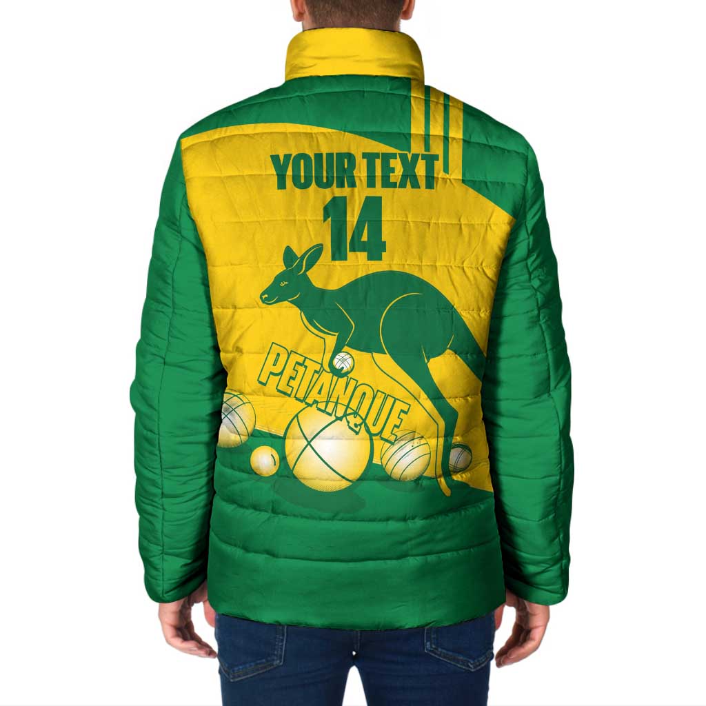 Custom Australia Petanque Padded Jacket Aussie Kangaroo Bouleroos National Color