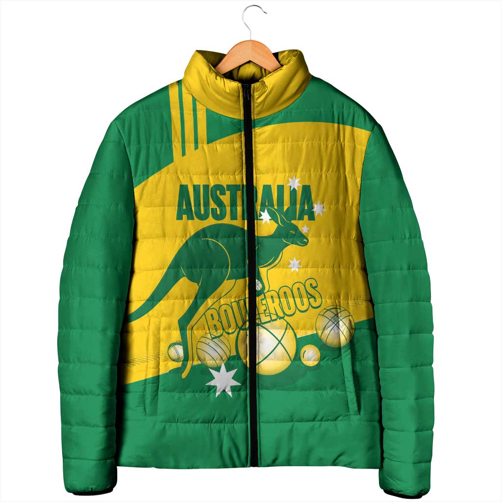Custom Australia Petanque Padded Jacket Aussie Kangaroo Bouleroos National Color