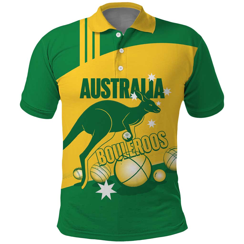Custom Australia Petanque Polo Shirt Aussie Kangaroo Bouleroos National Color