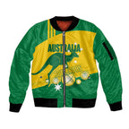 Custom Australia Petanque Sleeve Zip Bomber Jacket Aussie Kangaroo Bouleroos National Color