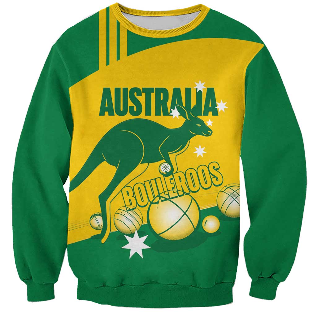 Custom Australia Petanque Sweatshirt Aussie Kangaroo Bouleroos National Color