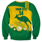 Custom Australia Petanque Sweatshirt Aussie Kangaroo Bouleroos National Color