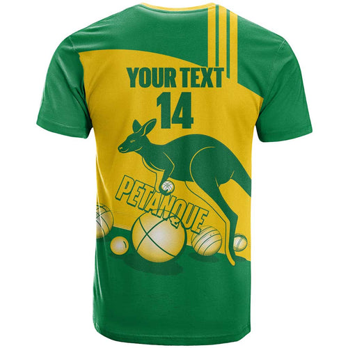 Custom Australia Petanque T Shirt Aussie Kangaroo Bouleroos National Color