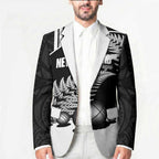 Custom New Zealand Silver Fern Petanque Blazer Aotearoa Maori Pattern