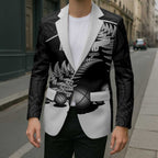 Custom New Zealand Silver Fern Petanque Blazer Aotearoa Maori Pattern