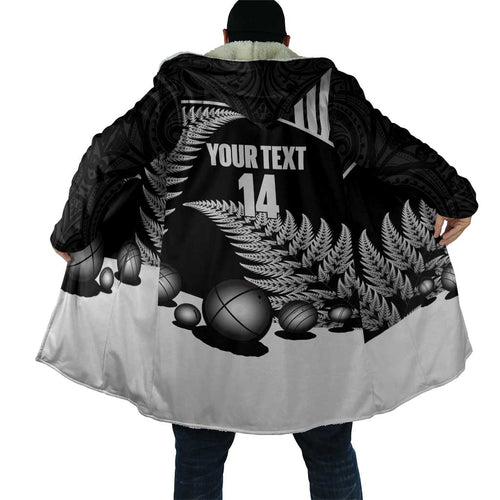 Custom New Zealand Silver Fern Petanque Cloak Aotearoa Maori Pattern