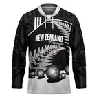 Custom New Zealand Silver Fern Petanque Hockey Jersey Aotearoa Maori Pattern