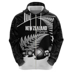Custom New Zealand Silver Fern Petanque Hoodie Aotearoa Maori Pattern