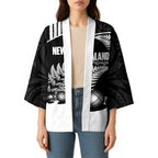 Custom New Zealand Silver Fern Petanque Kimono Aotearoa Maori Pattern
