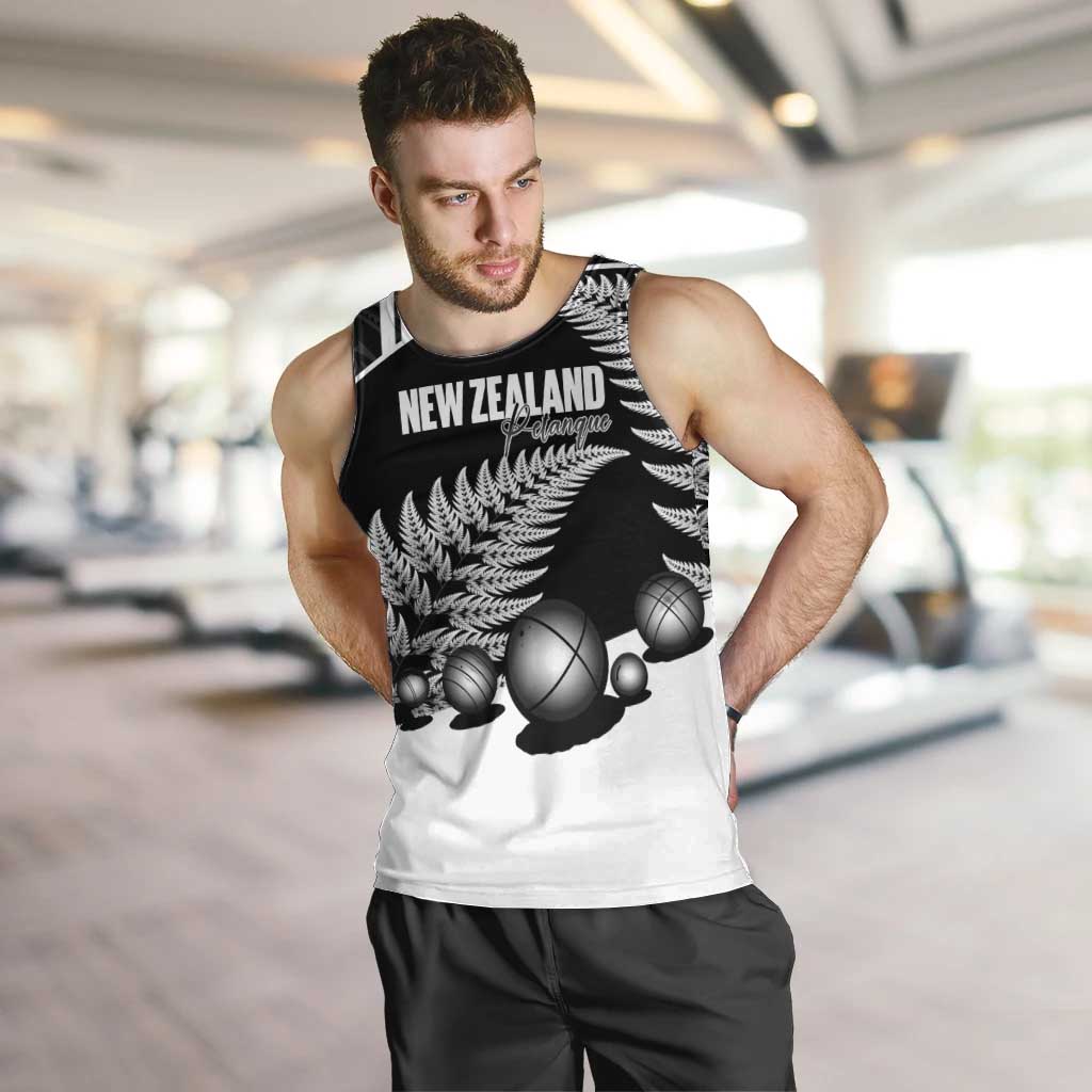 Custom New Zealand Silver Fern Petanque Men Tank Top Aotearoa Maori Pattern