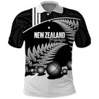 Custom New Zealand Silver Fern Petanque Polo Shirt Aotearoa Maori Pattern