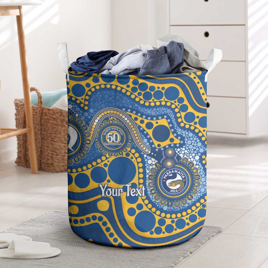 Eels NAIDOC Week 2026 Personalised Laundry Basket 50 Years of Deadly Aboriginal Art