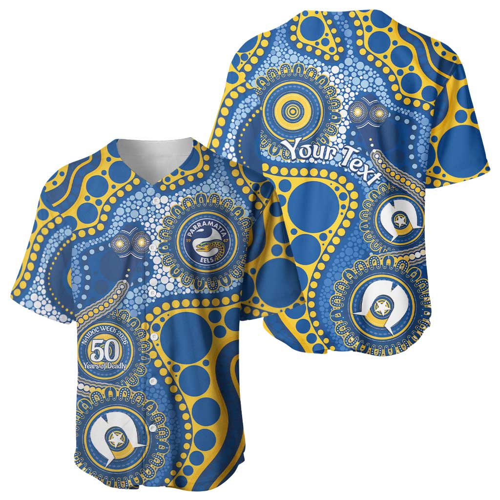 Eels NAIDOC Week 2026 Personalised Baseball Jersey 50 Years of Deadly Aboriginal Art