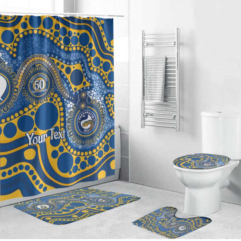 Eels NAIDOC Week 2026 Personalised Bathroom Set 50 Years of Deadly Aboriginal Art