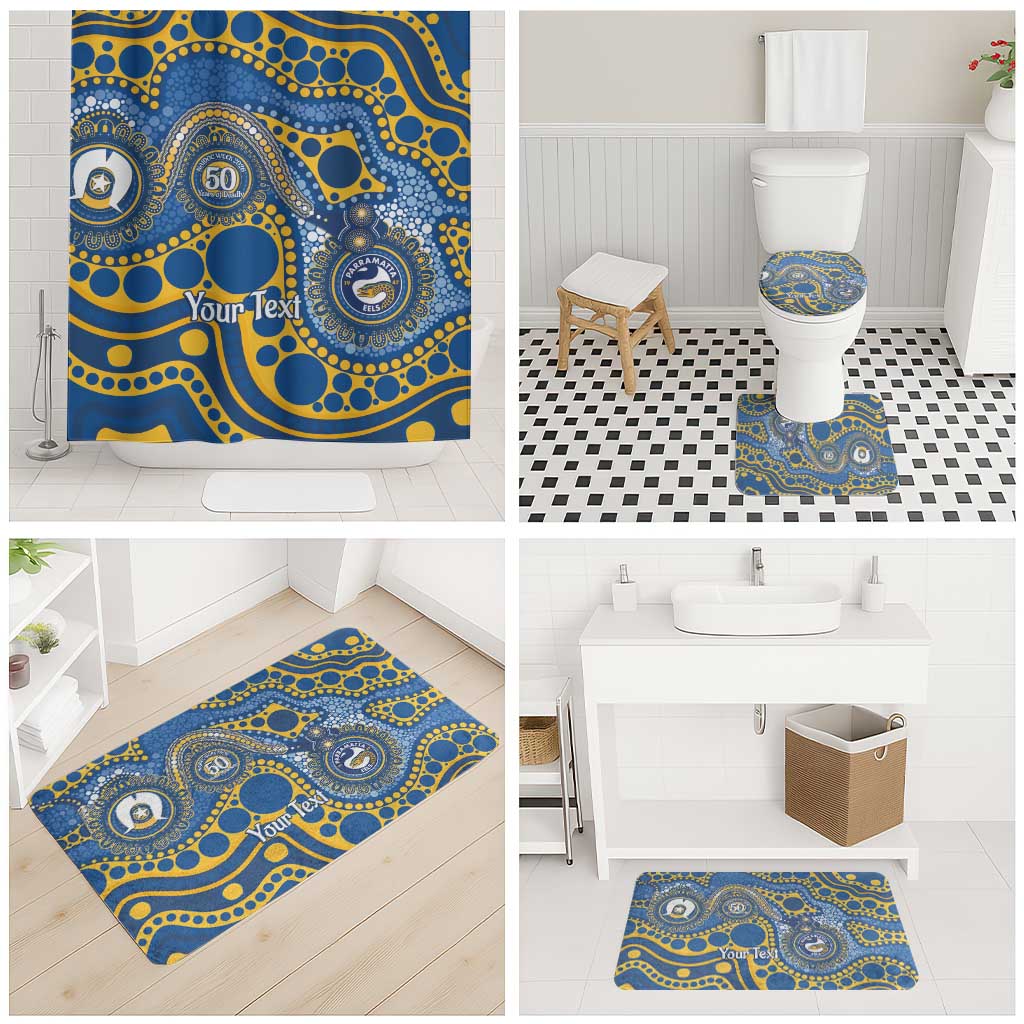 Eels NAIDOC Week 2026 Personalised Bathroom Set 50 Years of Deadly Aboriginal Art