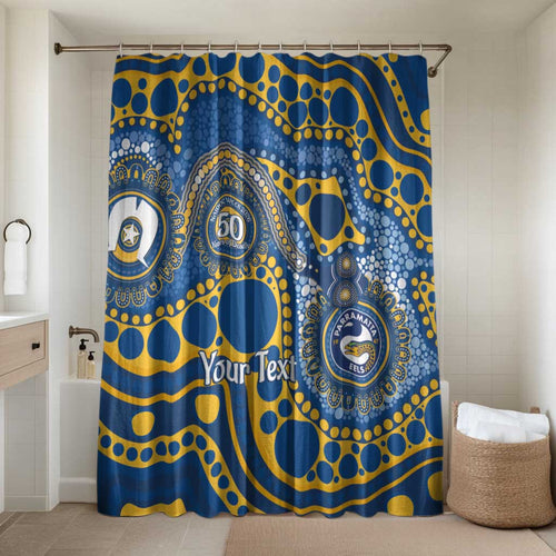 Eels NAIDOC Week 2026 Personalised Bathroom Set 50 Years of Deadly Aboriginal Art