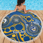 Eels NAIDOC Week 2026 Personalised Beach Blanket 50 Years of Deadly Aboriginal Art
