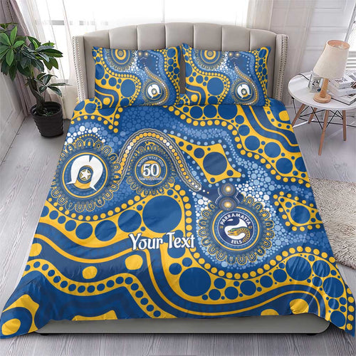 Eels NAIDOC Week 2026 Personalised Bedding Set 50 Years of Deadly Aboriginal Art