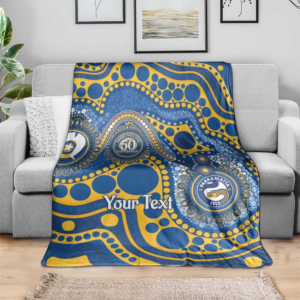 Eels NAIDOC Week 2026 Personalised Blanket 50 Years of Deadly Aboriginal Art