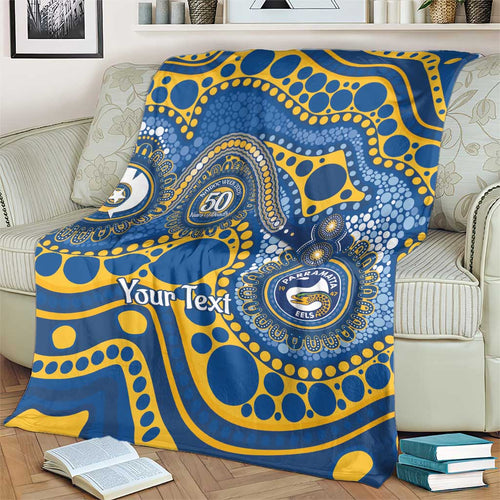 Eels NAIDOC Week 2026 Personalised Blanket 50 Years of Deadly Aboriginal Art