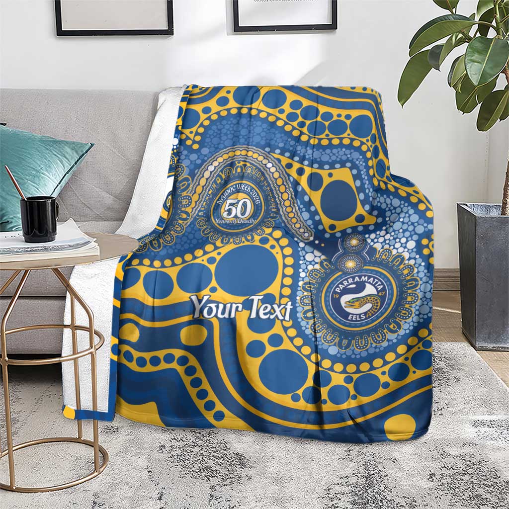 Eels NAIDOC Week 2026 Personalised Blanket 50 Years of Deadly Aboriginal Art