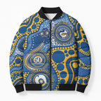 Eels NAIDOC Week 2026 Personalised Bomber Puffer Jacket 50 Years of Deadly Aboriginal Art