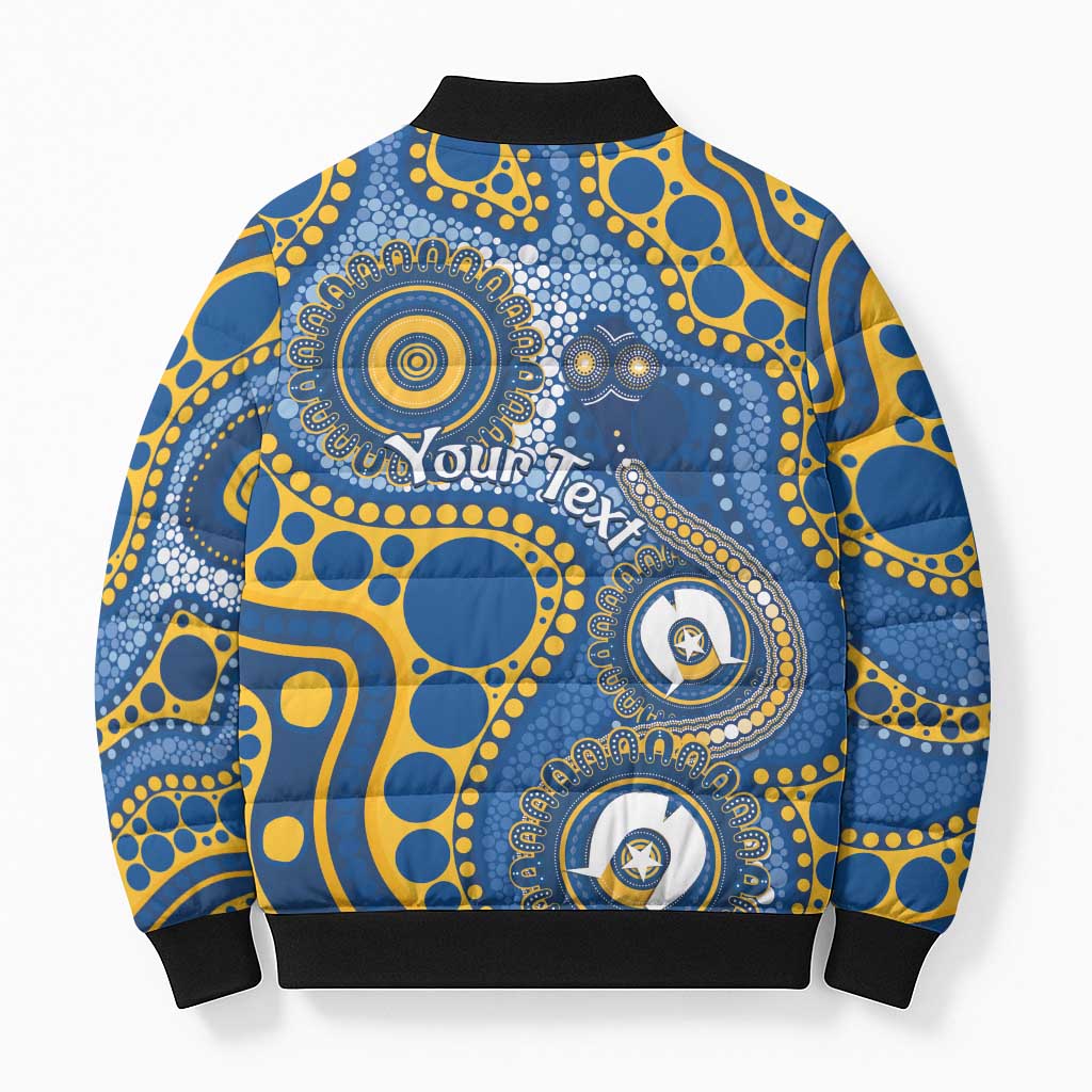 Eels NAIDOC Week 2026 Personalised Bomber Puffer Jacket 50 Years of Deadly Aboriginal Art