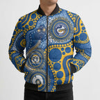 Eels NAIDOC Week 2026 Personalised Bomber Puffer Jacket 50 Years of Deadly Aboriginal Art