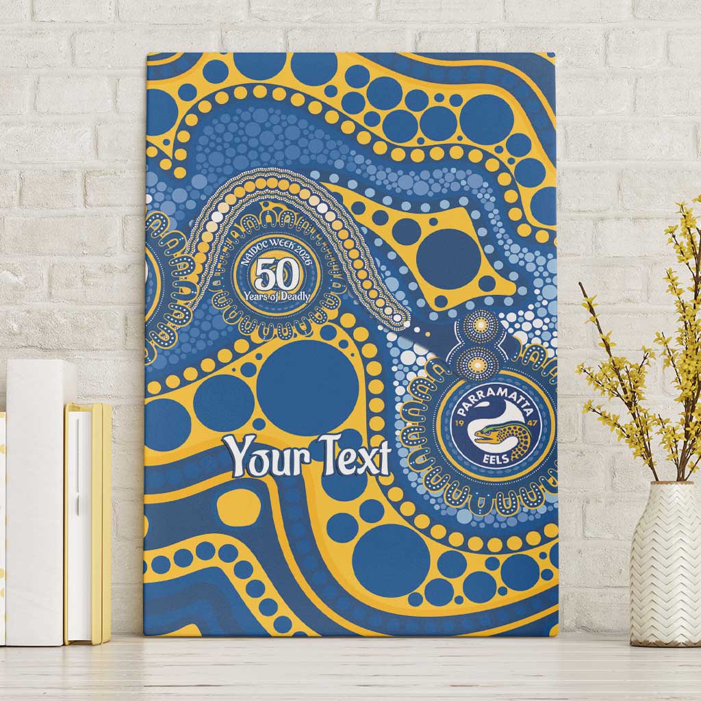 Eels NAIDOC Week 2026 Personalised Canvas Wall Art 50 Years of Deadly Aboriginal Art