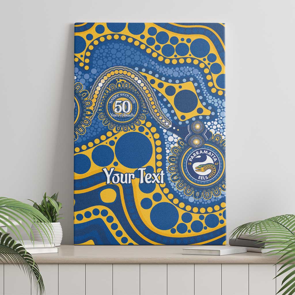 Eels NAIDOC Week 2026 Personalised Canvas Wall Art 50 Years of Deadly Aboriginal Art