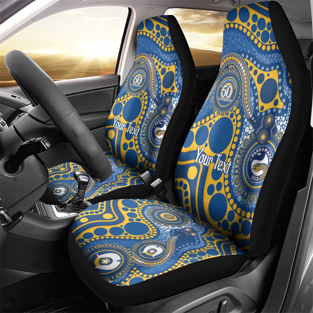 Eels NAIDOC Week 2026 Personalised Car Seat Cover 50 Years of Deadly Aboriginal Art