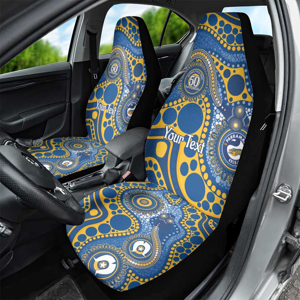 Eels NAIDOC Week 2026 Personalised Car Seat Cover 50 Years of Deadly Aboriginal Art