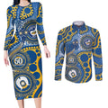 Eels NAIDOC Week 2026 Personalised Couples Matching Long Sleeve Bodycon Dress and Long Sleeve Button Shirt 50 Years of Deadly Aboriginal Art