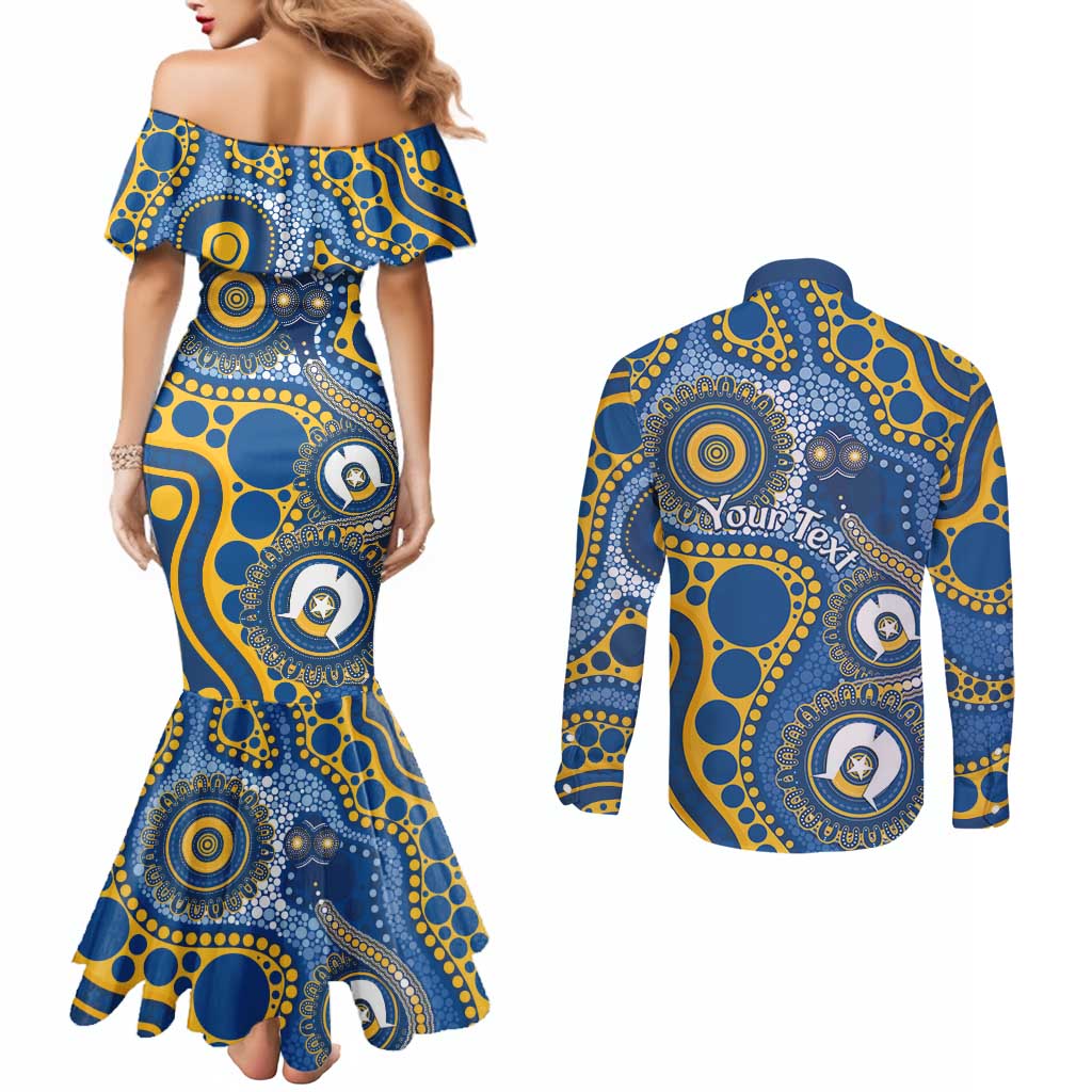 Eels NAIDOC Week 2026 Personalised Couples Matching Mermaid Dress and Long Sleeve Button Shirt 50 Years of Deadly Aboriginal Art
