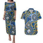 Eels NAIDOC Week 2026 Personalised Couples Matching Puletasi and Hawaiian Shirt 50 Years of Deadly Aboriginal Art