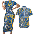 Eels NAIDOC Week 2026 Personalised Couples Matching Short Sleeve Bodycon Dress and Hawaiian Shirt 50 Years of Deadly Aboriginal Art